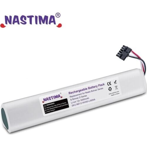 Nastima Li-ion 12V 5000mAh Replacement Battery for Neato Botvac D Series & Neato Botvac 70e 75 D75 80 85 D80 D85 Vacuum Cleaner