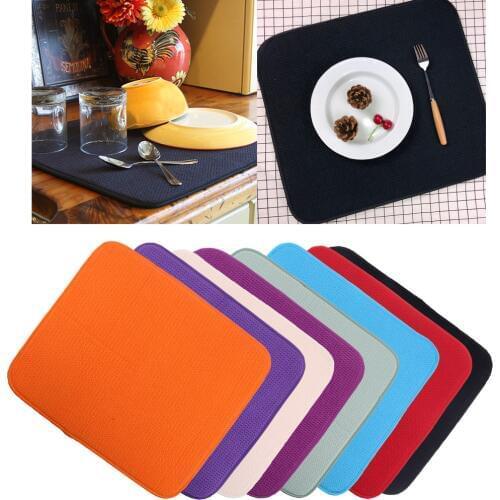 Microfiber Dish Drying Mats For Kitchen Drying Pads For Dishes Thick Absorbent Drainer Mat