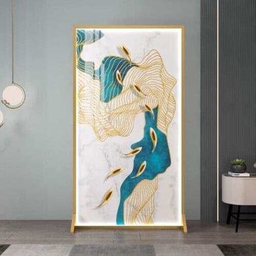 Light luxury stainless steel screen Art screen Living room dining room entrance partition decoration SUS 304