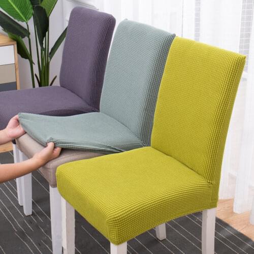 Thicken Jacquard Elastic Dining Room Stretch Chair Cover With Back Wedding Cover For Chairs For Kitchen Living Home Decoration
