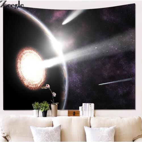 Zeegle Solar System Tapestries Planet Wall Hanging Home Decoration Bedspreads Large Woven Brand Beach Throw Towel