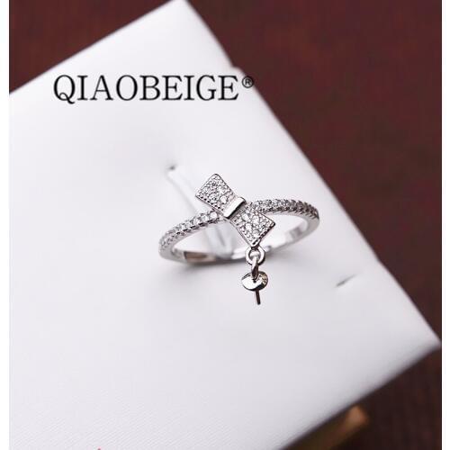 QIAOBEIGE 925 Sterling Silver Wedding Ring Set Fashion 925 Silver Jewelry Promise CZ Stone Engagement Rings For Women
