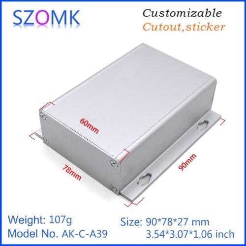 1 piece, 27*78*90mm anodized aluminum box extrusion profile enclosure OEM electronics aluminum box szomk pcb aluminum housing