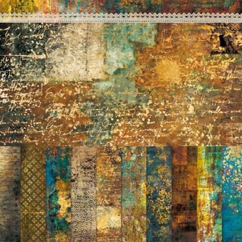 1 Pack 24 Sheets Retro Theme Paper Stickers Decorative Sealing Stickers Paper 5.98x5.98'' Card Making Full Sheet Stick P 85AC