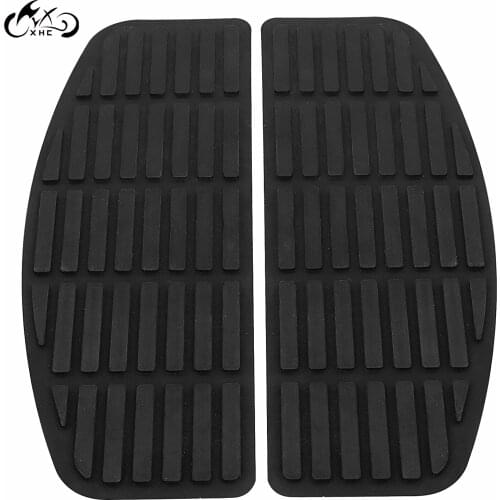 2Pcs Motorcycle Black Floorboard Foot Pges Board Non-Slip Pad For Harley Touring FLT FLTR FLHT Road King FLHR Dyna Softail FXSTC