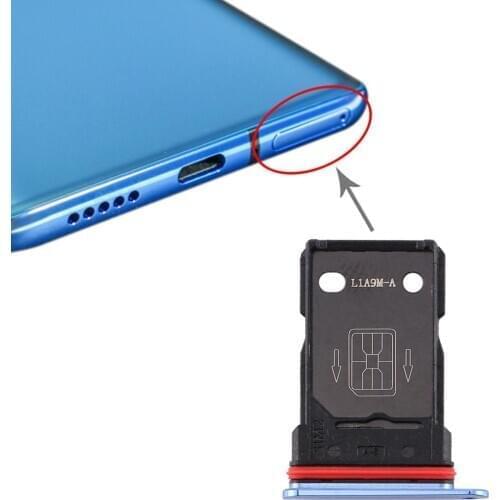 4 pieces SIM Card Tray + SIM Card Tray for OnePlus 7T (Both are Nano-SIM card slots) (4 blue)