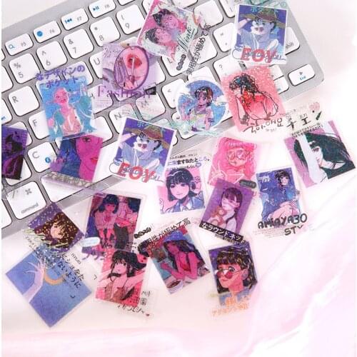 40PCs/lot Kawaii Stationery Stickers Harajuku Girl Series Diary Planner Decorative Mobile Stickers Scrapbooking DIY Sticker