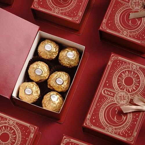 5Pcs Candy Boxes Gift Paper Box Wedding Birthday Christmas Baby Shower Favor Packing Present Chocolate Book Shape Boxes