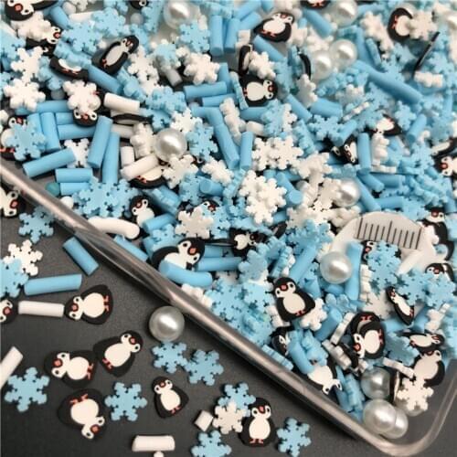 60g Christmas Polymerclay,Soft Clay Sprinkles With Pearl For Kids Diy/Craft Make/Nail Art/Scrapbook Decoration/Craft Filler