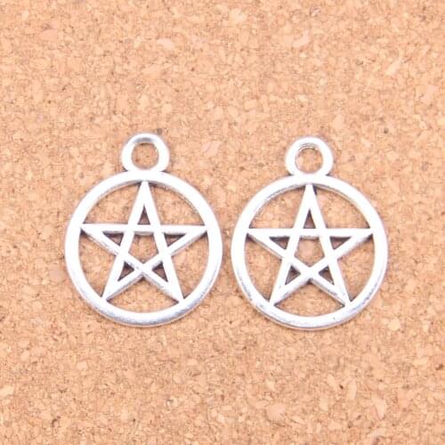 68pcs Charms star pentagram 24x24mm Antique Pendants,Vintage Tibetan Silver Jewelry,DIY for bracelet necklace
