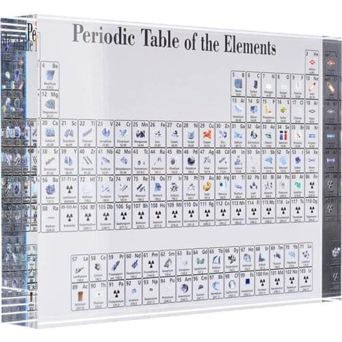 1pc Home Decoration Acrylic Chemical Elements Stickers Periodic Table Display Elements Framed Teaching Decor Crafts