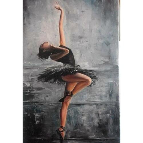 Brand new AB diamond 5D DIY diamond painting embroidery ballet black swan rhinestone mosaic cross stitch home decoration