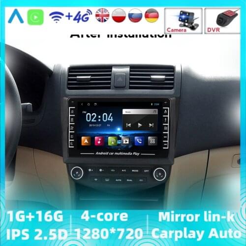 Android Car Radio Multimedia Player For Honda Accord 7 2003 2004 2005 2006 2007 Navigation GPS Support Car Information /Carplay