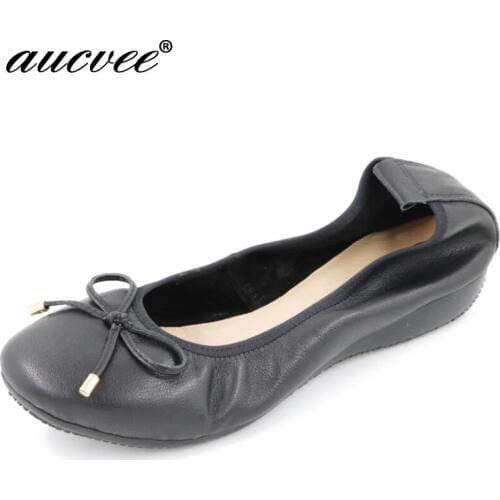 Aucvee Brand Genuine Leather Flats Stretch Jazz Latin Dance Shoes Salsa For Women Jazz Ballet Shoes Teacherss Excercise Shoe