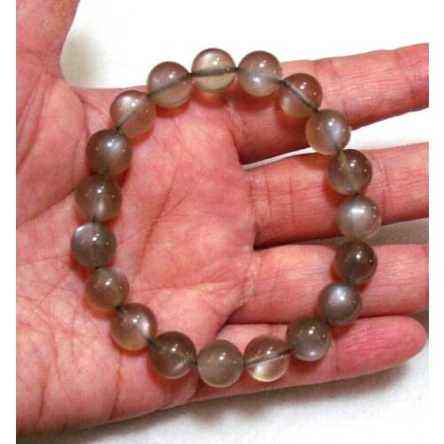 Free Shipping Natural Moonstone Round 10mm Beads Bracelet Women Man Jewelry Accessories Weddings Parties Gift
