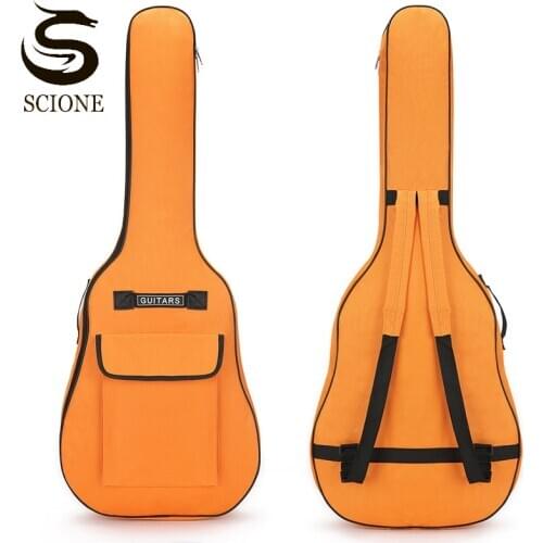 600D Oxford Guitar Bags 40/41 Inch Guitar Case Double Straps 5MM Padded Cotton Backpacks Waterproof Bags Solid Color XA236M