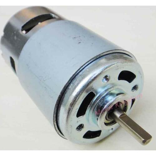 DC 12V-24V Large Torque RS-775 DC Motor D Flat Shaft Electric Tools Model DIY