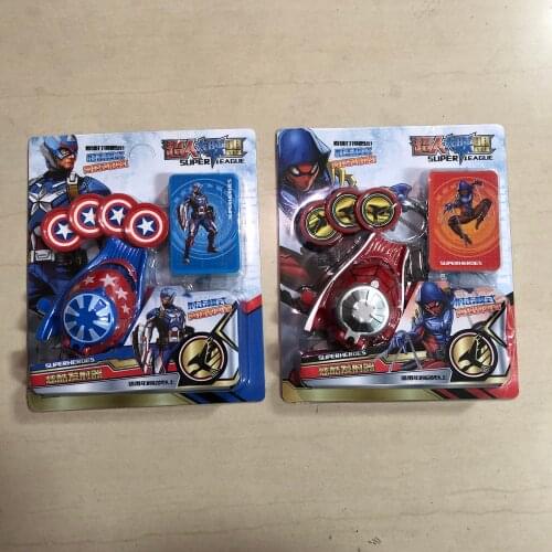 With Box PVC SpiderMan Captain Glove Action Figure Launcher Toy Kids Suitable Cosplay Costume Action Figures Model Toys Gift