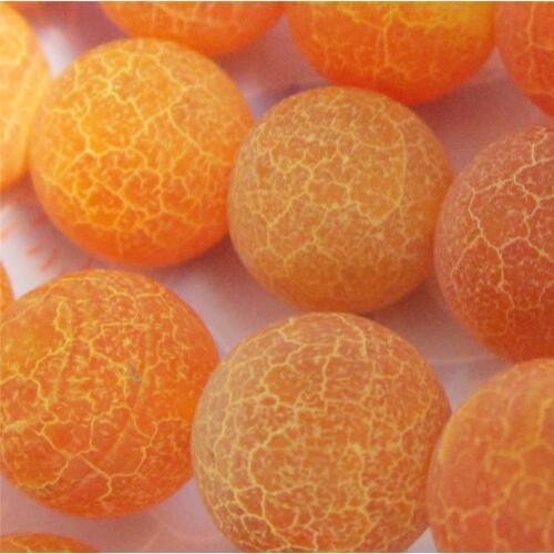 New Hot sale High-quality Fashion 10mm Orange crude Onyx Round Jewelry Loose Beads 15'' Wholesale and retail