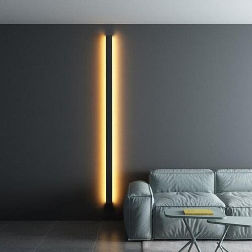 Minimalist Creative Long Wall Lamp Modern LED Background Wall Lamp Living Room Bedside Aluminum Wall light Ligting Sconce
