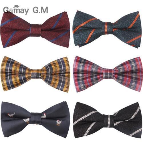 Fashion Bow tie For Men Casual Neckties Striped Plaid Bowtie Corbata Wedding Bowties Business Suits Cravat