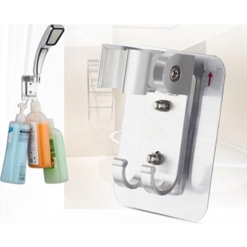 Wall Gel Mounted Shower Head Nail-free Fixed Base Shower Fit Shower Head Hose Rain Bath Hanger Hook Nozzle Bathroom Accessories