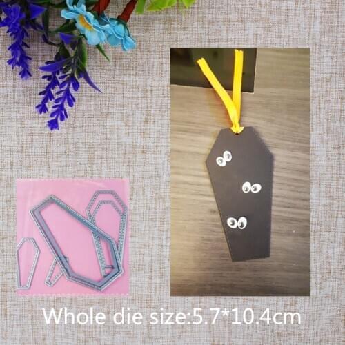 New Creative Coffin Cutting Dies for gift decoration die cut Scrapbooking Embossing Stencil Template Card DIY Craft 57x104mm