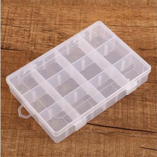 Plastic Storage Jewelry Box Compartment Adjustable Container for Beads earring box for jewelry rectangle Box Case