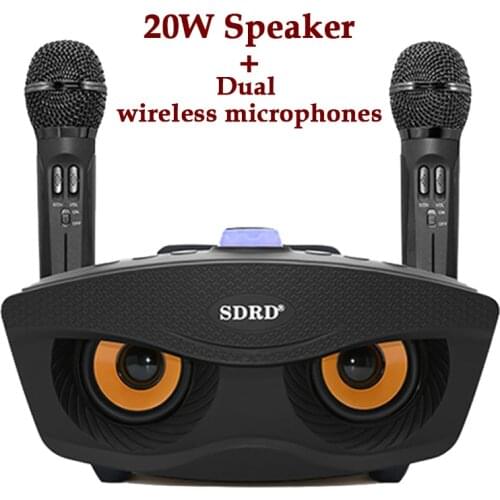 SD-306 High-power Portable Subwoofer Bluetooth Speaker Home Theater Karaoke Music Center Dual Wireless Microphone caixa de som