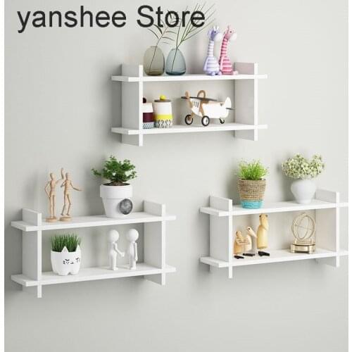 Pvc wall rack, waterproof storage rack, flower pot pendant, double-layer organizer