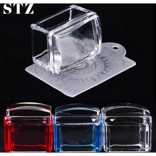 STZ Jelly Nail Stamper Scraper Set For Stamping Plate Nail Art Print Template Clear Silicone Head Stencils Manicure Tools #622