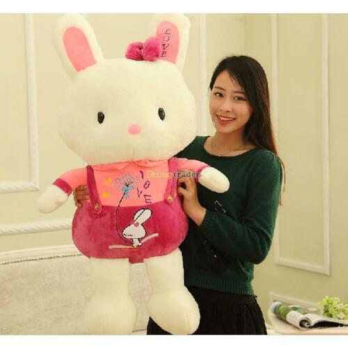Fancytrader 37'' / 95cm Super Lovely Stuffed Soft Plush Giant Braces Rabbit Bunny Toy, 2 Colors Available, Free Shipping FT50885