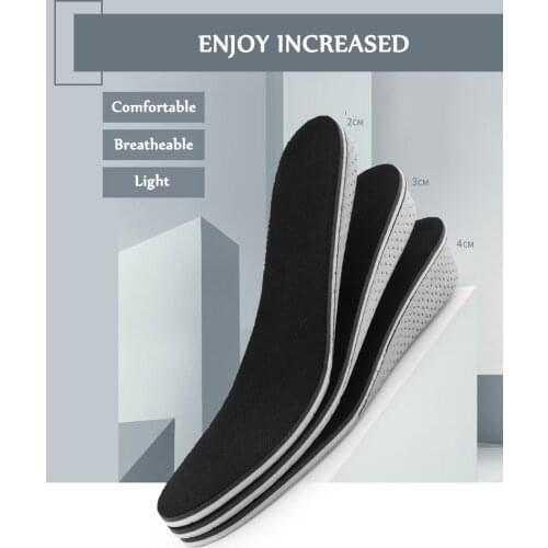 Light Breathable Comfortable Half Full Pad Cushion Height-increase Insert Unisex EVA Shoe Insoles 1.5-4.5cm