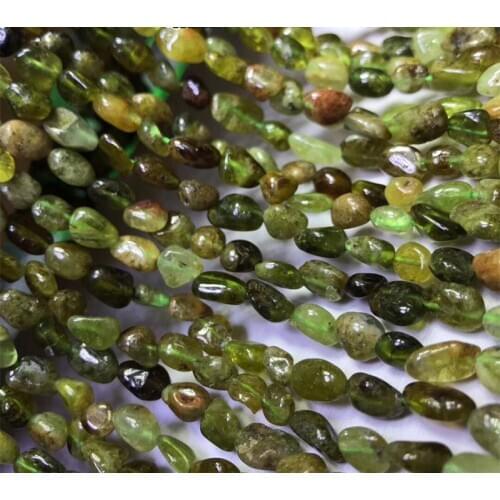 Loose beads baroque Tsavorite 6-8mm 14" for DIY jewelry making FPPJ wholesale beads nature gem stone