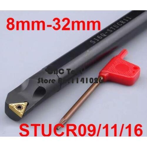 1PCS 8mm 10mm 12mm 14mm 16mm 20mm 25mm 32mm STUCR09 STUCR11 STUCR16 STUCL11 STUCL16 the Right/Left Hand CNC Turning Lathe tools