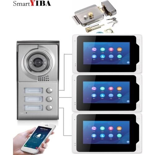 Tuya APP Control Video Intercom 7 Inch LCD Wifi Wireless Video Door Phone Doorbell Visual Intercom KIT For 2/3 Apartment