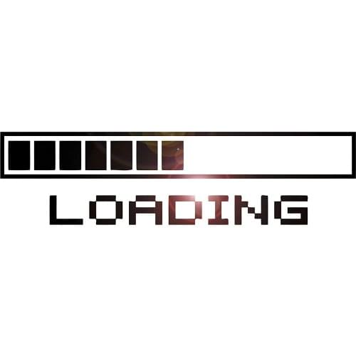 Wall Vinyl Sticker Decal Cool Gamer Stuff Computer Loading a Video Game (ig1169) M 10.5 in X 35 in Black