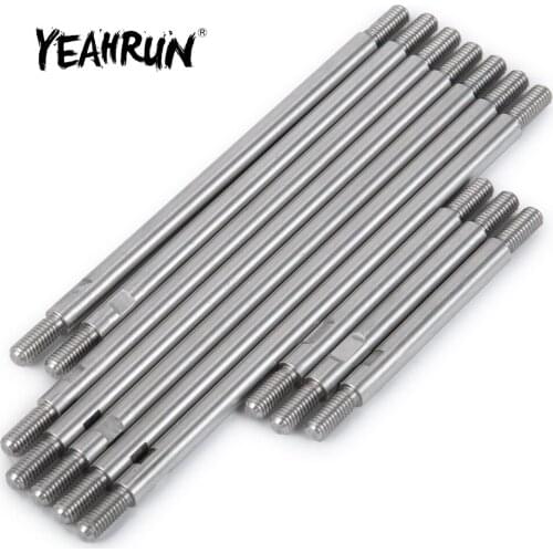 YEAHRUN 10pcs 324mm Stainless Steel Steering & Suspension Linkage Kit Upgrade for 1/10 TRAXXAS TRX-4 RC Car