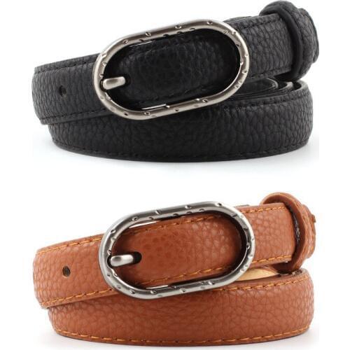 105*1.9Cm New Woman Retro Casual Ladiesstrap Belt Pin Buckle Waist Band Female Designer Belt Black Fine Belt For Jeans Dress