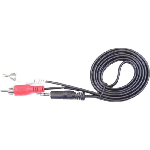 1.5M 3.5mm Jack To 2 RCA Audio Cables 3.5 Male To RCA Male Gold Plated Coaxial Aux Cable For Laptop TV DVD Amplifier