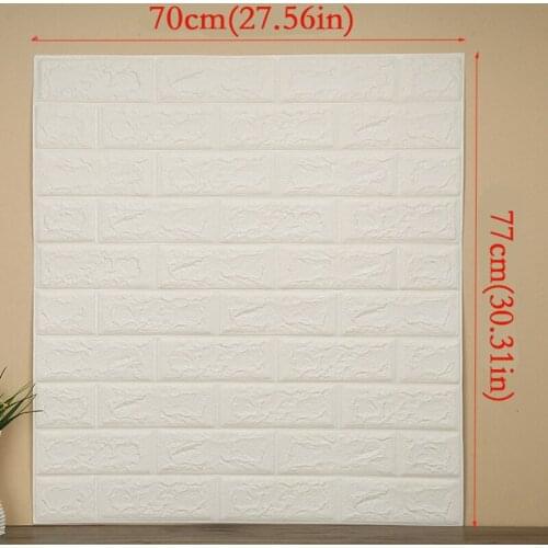 10PCS 77*70cm 3D Wall Stickers PE Foam Brick Pattern Waterproof Self stickers on the wall For Kids Bedroom Living Room Decor