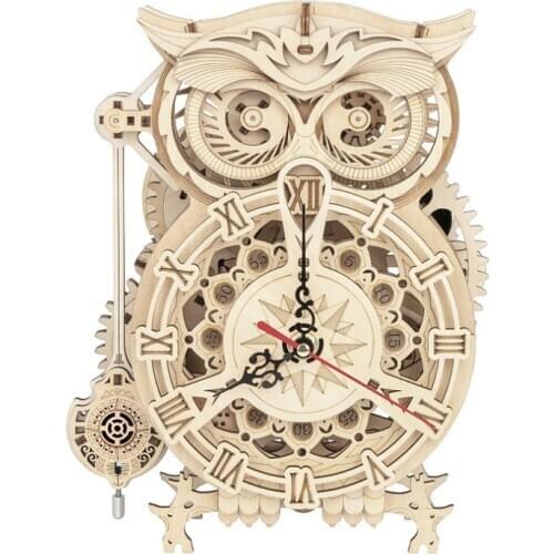 3d Wooden Assembly Model Diy Owl Pendulum Clock Puzzle Wooden Toys Childrens And Adult Toys Creative Gifts