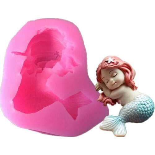 3D Sleeping Cute Baby Silicone Mold Fondant Mould chocolate molds for Decorating Cakes, chocolate NEW