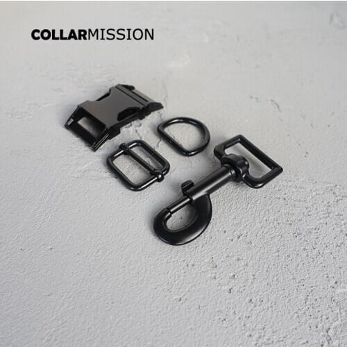 50sets/lot (metal buckle+adjust buckle+D ring+metal dog clasp/set) 25mm quick-release buckle details diy pet dog supplies