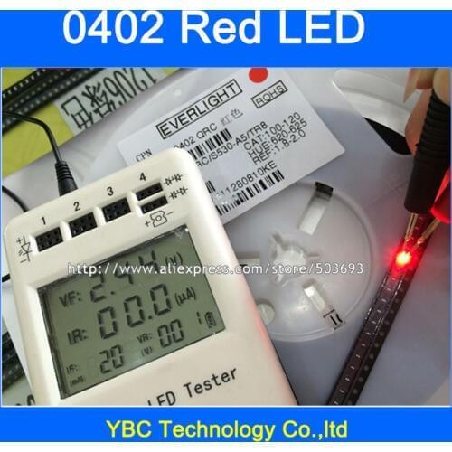 500pcs/lot 0402 Red SMD LED Ultra Bright Light Diode Wholesale