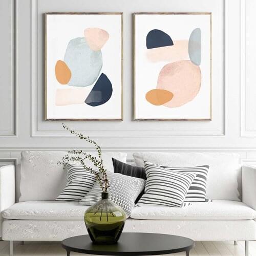 Abstract Pink Beige Watercolor Poster Wall Art Print Nordic Home Decoration Picture Modern Painting Canvas For Living Room Decor