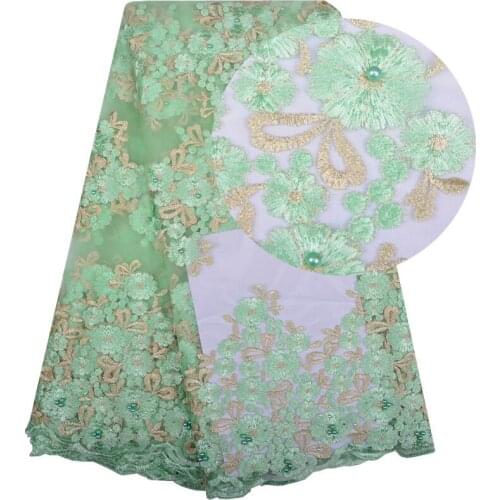 African Lace Fabric 2018 Embroidered Nigerian Laces Fabric Bridal High Quality French Tulle Lace Fabric For Women Dress 1167