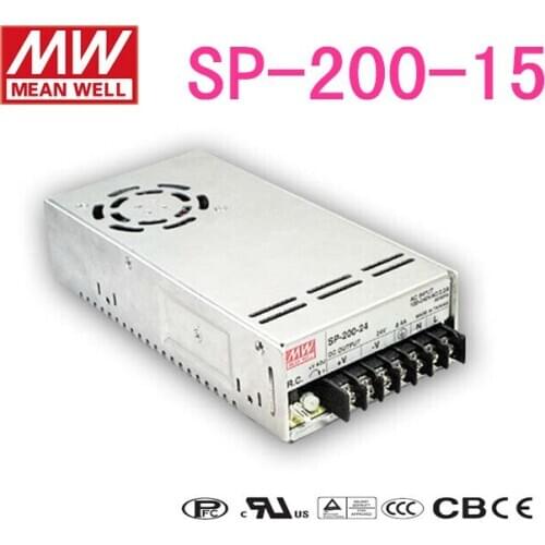 MEAN WELL SP-200-15 15V 13.4A meanwell SP-200 15V 201W Single Output with PFC Function Power Supply