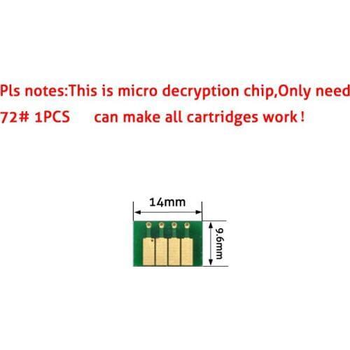 For HP 72 Cartridge Reset Chip For HP T610 T620 T790 T1100 T1120 T1200 T770 T2300 Permanent chips