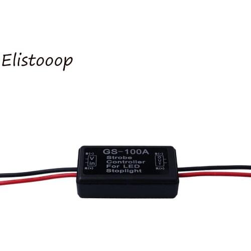 GS-100A Flash Strobe Controller Flasher 12--24V LED Flashing Back Rear Brake Stop Light Lamp Car Accessories